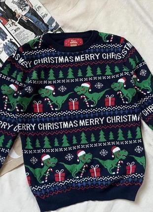 Новорічний светр на хлопчика , різдвяний светр від primark рр 8/10 років1 фото