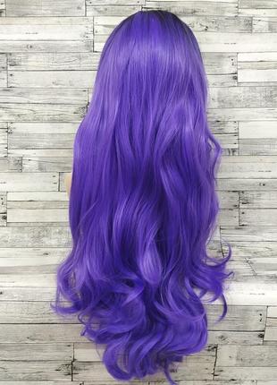 3781-парик із проділом хвилястий без човники фіолетовий