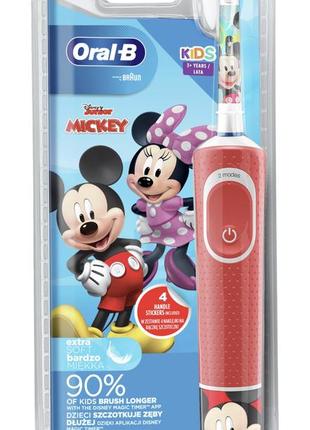 Снова в наличии🔥🔥🔥 детская электрическая зубная щетка oral-b d100-413-2k-mickey2 фото