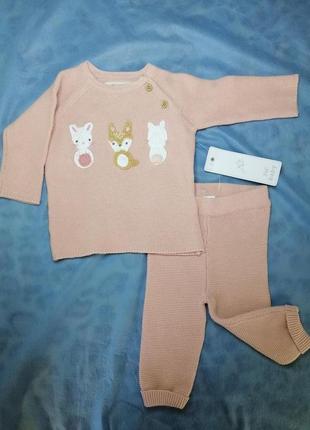 Дитячий в'язаний костюм від f&f 3 міс. (62 см) англія