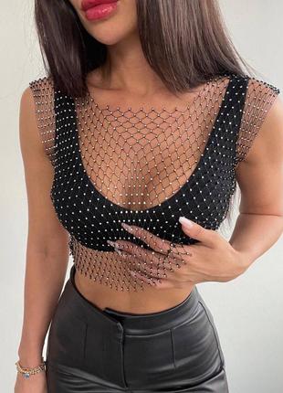 Топ сітка зі стразами