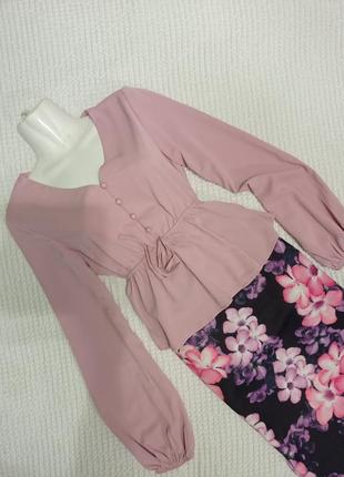 Блузка з довгими рукавами shein