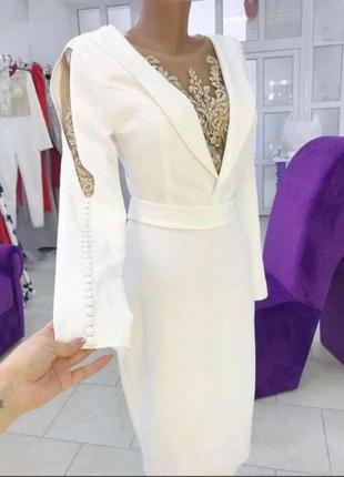 Жіноче плаття з дорогим мереживом приталене 40-70 розм