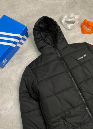 Чоловіча  куртка adidas чорна зимова парку подовжена довга3 фото