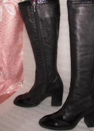 Італійський шик !!! утеплені чоботи 100% шкіра ~gode ~ р 36-37