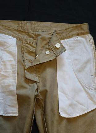 Щільні вузькі бавовняні штани пісочного кольору skinny chino англія 32/32 р.5 фото