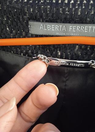 Alberta ferretti люкс сегмент вкорочений блейзер жакет піджак твідовий3 фото
