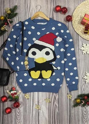 Зимовий светр з пінгвіном glamorous #535