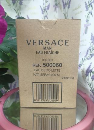 Тестер туалетна вода для чоловіків versace man eau fraiche 100 мл3 фото