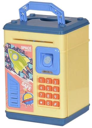 Електронна дитяча скарбничка сейф з відбитком пальца та кодовим замком