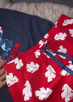 Пижама лило и стич disney дисней домашний костюм набор шорты майка4 фото