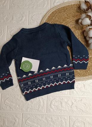 В'язаний светр на хлопчика з новорічною тематикою2 фото
