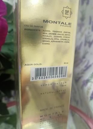 Парфумована вода унісекс montale aqua gold 50 мл2 фото