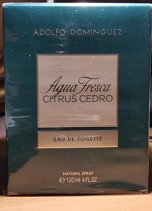 Adolfo dominguez agua fresca citrus cedro туалетная вода