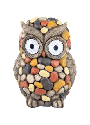 Світлодіодний сонячний світильник сова різнобарвний melinera