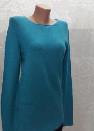 100% кашемир! джемпер " cristian berg" бирюза 36-40