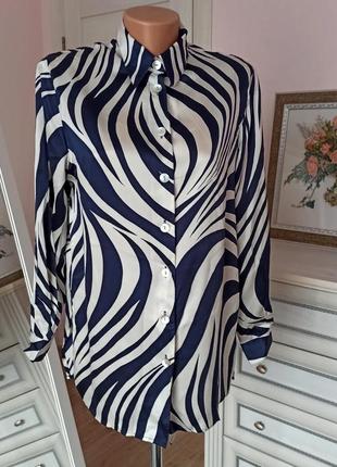 100% шовк розкішна шовкова блуза alba moda