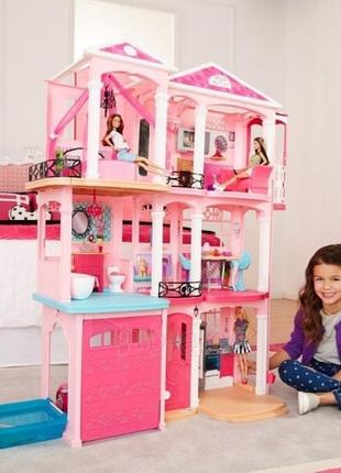 Рожева мрія - величезний будинок barbie - три поверхи краси dreamhouse