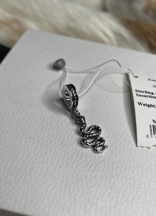 Срібна підвіска кулон голова змії змійка змія з каменями камінчики срібло проба 925 нова з біркою італія3 фото