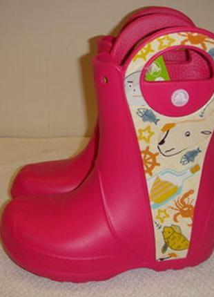 Резиновые саплги для девочки crocs размеры  с8-с12
