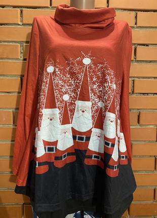 Новогодняя туника, реглан гномики 46 р