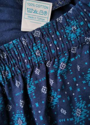 Трусы мужские семейные шорты doremi хлопок турция синий темный вышиванка 6 3xl 543 фото