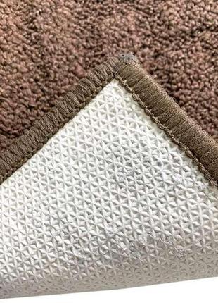 Набір килимків для ванної кімнати little 44x70+44x40 см коричневий антиковзкий, міцний, легкий у догляді3 фото
