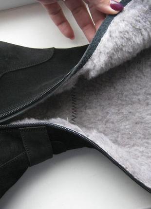 Шикарні зимові чоботи, натуральна замша - 36,5 фото
