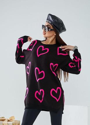 Светр-туніка сердечка. туреччина