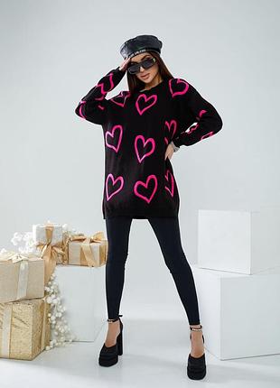 Светр-туніка сердечка. туреччина