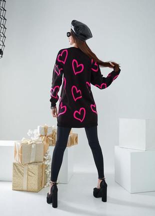 Светр-туніка сердечка. туреччина