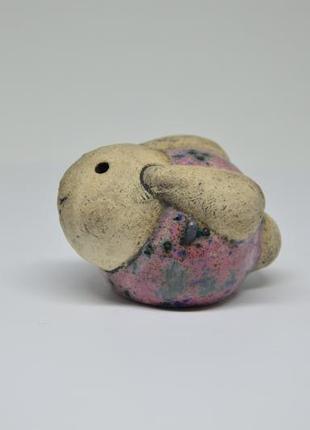 Статуетка керамічна кроликавторська керамічна фігурка кролика ручної роботи. оригінальний приємний п