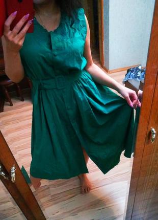 Эксклюзив винтаж стильное платье сарафан с вышивкой, 52-542 фото
