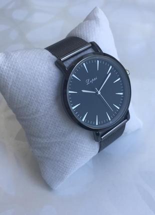 Наручные часы lvpai с металлическим ремешком черные графит3 фото