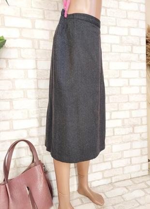 Фирменная st.michael мега теплая юбка миди со 100 % шерсти с элементами плиссе, размер 2хл3 фото