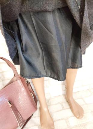 Фирменная st.michael мега теплая юбка миди со 100 % шерсти с элементами плиссе, размер 2хл5 фото