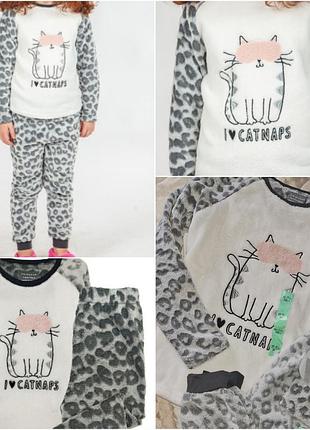 Теплая плюшевая флисовая махровая пижамка