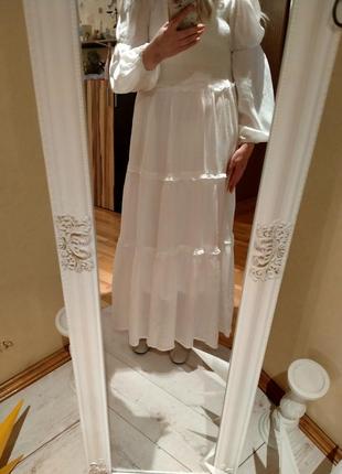 Сукня біла ошатна довга sansay2 фото