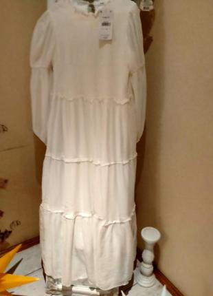 Сукня біла ошатна довга sansay3 фото
