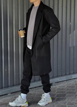 Брендовое мужское пальто / качественное пальто в черном цвете на каждый день3 фото