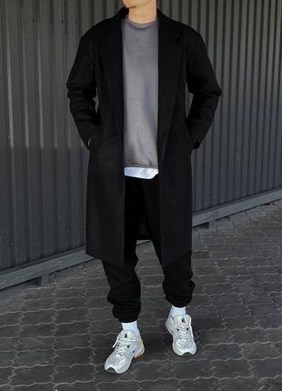Брендовое мужское пальто / качественное пальто в черном цвете на каждый день6 фото