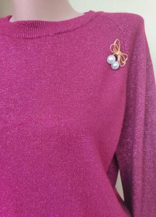 Жіночий светр на кулісці з рукавом 3/4 прямого крою 46-48 розміру2 фото