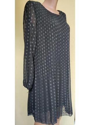 Шифонова молодіжна сукня-гофре 46-50 розміру