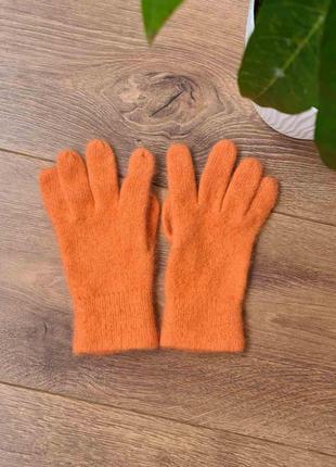 Мягенькие шерстяные перчатки из ангоры нюанс1 фото