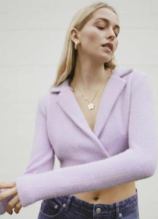Zara укороченный блейзер на размер с