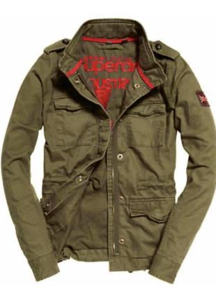 Нова куртка джинсова хакі'superdry' 'vintage military m-65 field jacket' 40-42р4 фото