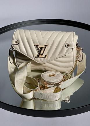 Женская сумка wave cream/gold