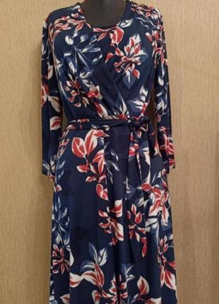 Яркое платье в цветочный принт h&m