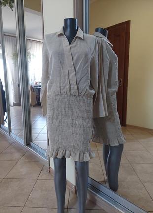 Стильне котоново-льоняне плаття 👗