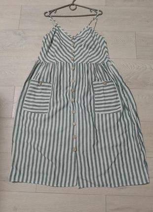 Сарафан у полоску міді